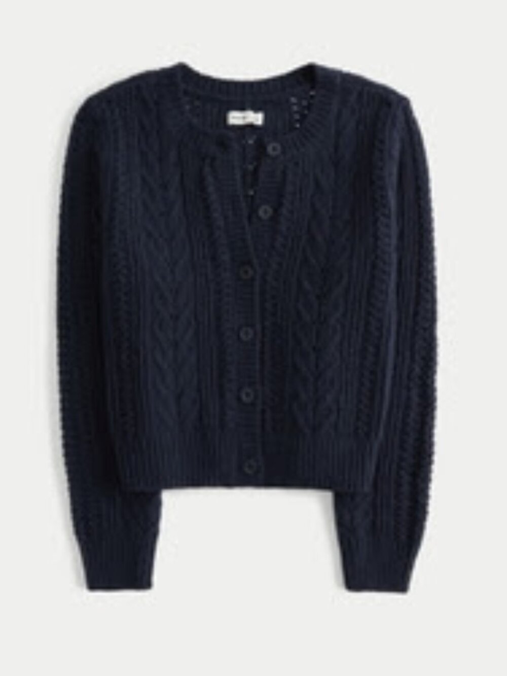 Hollister Comfy Cloud Cable-Knit Cardigan- Navy Blue- Size XS